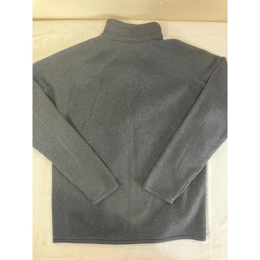 Patagonia Better Sweater 1/4 Zip Mens Medium Black Fleece Pullover Jacket 25527